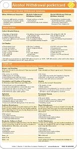 Alcohol Withdrawal Pocketcard by Suzanne Bowden
