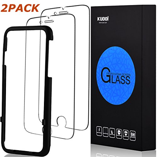 iPhone 7 Screen Protector [Tempered Glass] [3D Touch Compatible] [Scratch-Resistant] [Ultra Clear] [9H Hardness] Glass Screen Protector W/[Alignment Tool] for Apple iphone 7 [4.7] 2 Pack