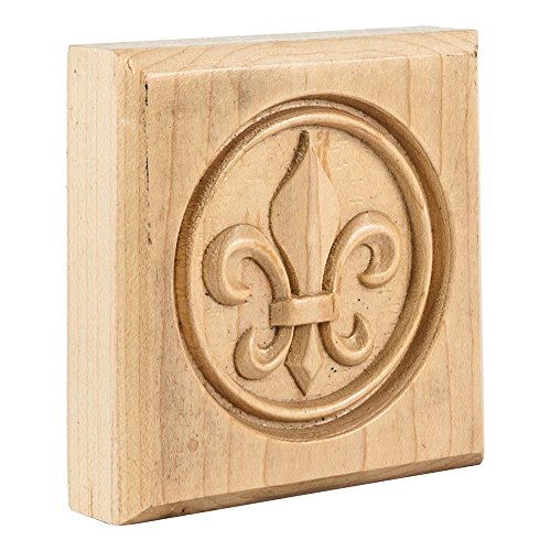 Algopix Similar Product 7 - Box of 10 Hard Maple Fleur De Lis