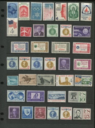 COMPLETE MINT SET OF POSTAGE STAMPS ISSUED IN THE YEAR 1960 BY THE U.S. POST OFFICE DEPT.