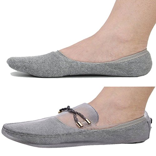 SHENGXILU Men's Cotton Lightweight No Show Liner Socks - 3 Pairs