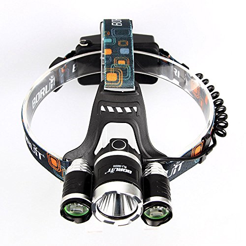 Topwell® Tactical Blacklights Green/ Red/ Blue LED headlamps 5000LM 3 x CREE XML T6 + 2 x R5