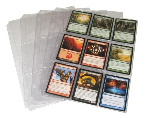 

(500) Trading Card 18-Card Binder Pages - Clear -BCW-BCW9T1