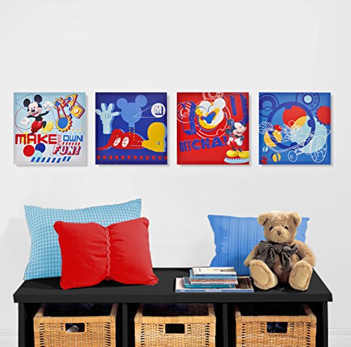 

Disney Mickey Mouse Canvas Wall Art (4-Piece)