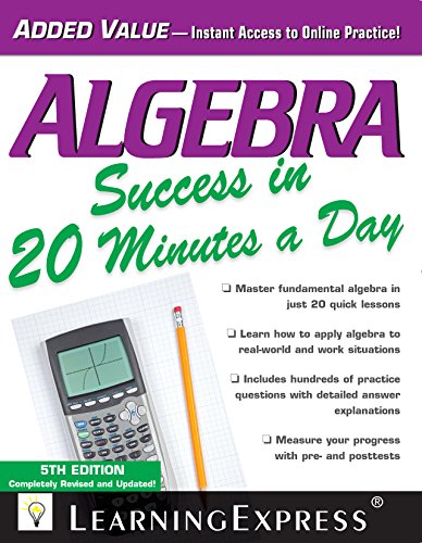 Algebra Success in 20 Minutes a Day by LLC LearningExpress