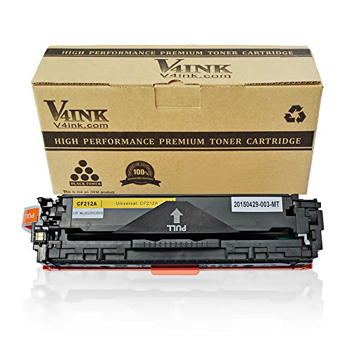 V4INK ® 131A (CF212A) Yellow New Compatible Toner Cartridge for Laserjet Pro M251 M276 Toner Printers
