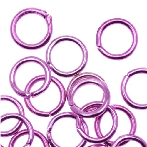 Light Purple Color Aluminum Open Jump Rings 6mm 19 Gauge (50)