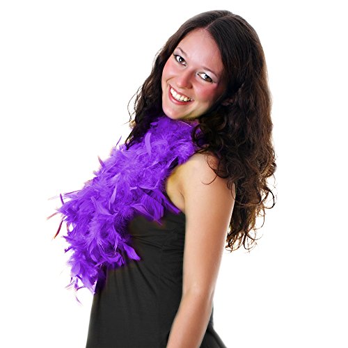 Fun Central AU142 6 inch Adult Feather Boa (Purple)