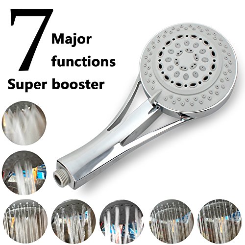 Aprince 4.72 inches Universal Shower Head 7-Settings- (4.72-inch,7-Settings) - Shower Head Only- Hose and Holder Sold Separately