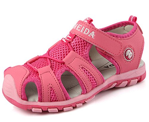 DADAWEN Boy's Girl's Summer Closed Toe Velcro Strap Athletic Sandal (Toddler/Little Kid/Big Kid)