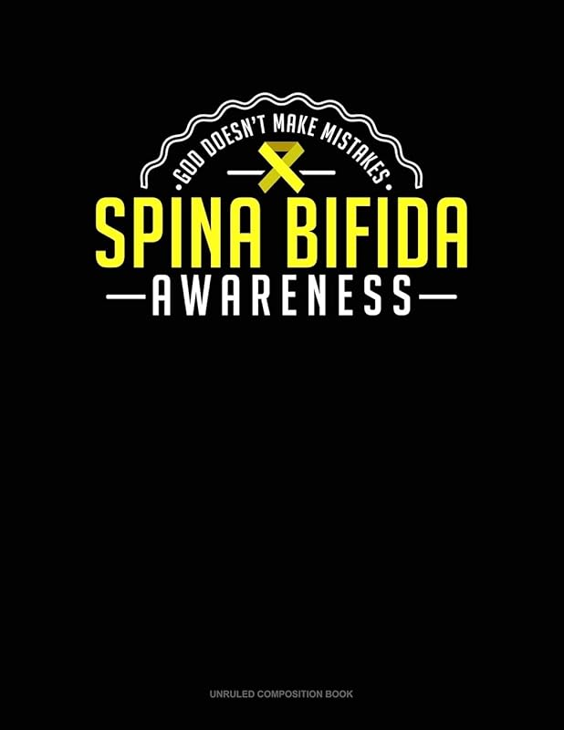 God Doesn't Make Mistakes - Spina Bifida Awareness: Unruled Composition Book by Greenyx Publishing