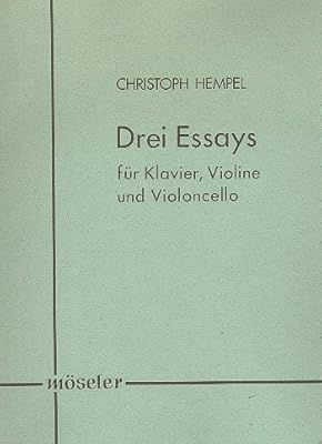 Three essays: violin, cello and piano. Partition et parties.