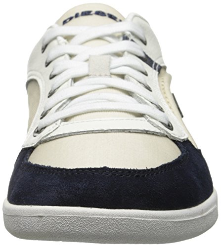diesel mens eastcop starch fashion sneaker, silver birch/blue