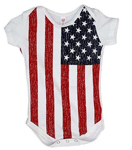USA Flag Baby Romper Snapsuit