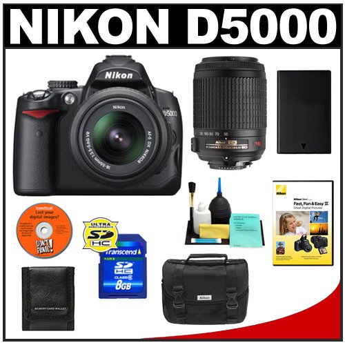 Black Friday Nikon D5000 Digital SLR Camera w/ 1855mm VR Lens + 55