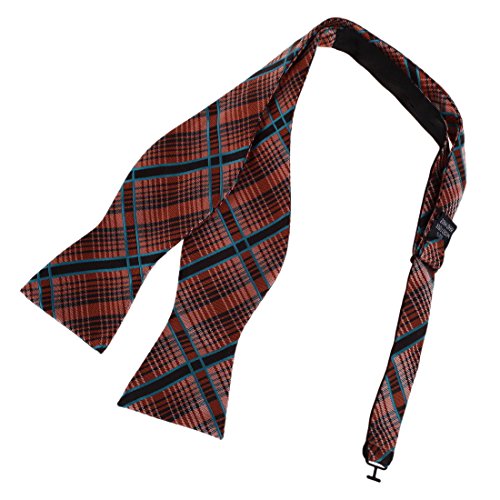 DBA7C07-09 Friendship Woven Microfiber Checkered Self-tied Bowtie By Dan Smith