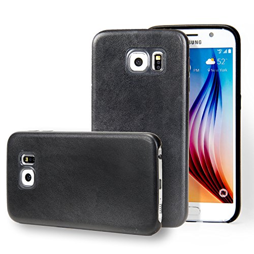 Samsung Galaxy S6 Phone Case, Cover, Black Sapphire, NEW, Elegant, Sleek, Slim, Snug fit, Compatible, Durable, Rugged, Resilient, Non-Bulky, Non-Obtrusive, Non-Intrusive, Excellent Grip, Premium PU Leather, Scratch-Resistant, Inner Fiber for Maximum Shock Absorb