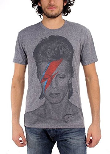 David Bowie - Mens Aladdin Sane Big Print Subway T-Shirt In Tri-Blend