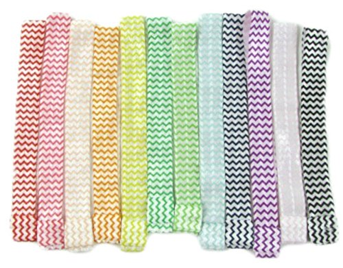 Algopix Similar Product 12 - 12 Assorted Chevron Fold Over Elastic