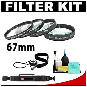 Digital Concepts +1 +2 +4 +10 Close-Up Filter Set w/ Pouch (67mm) + LensPen + Cameta Bonus Accessory Kit