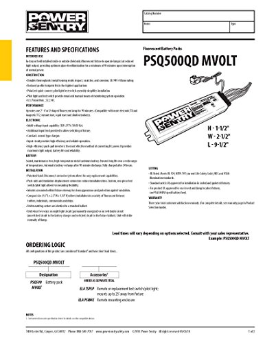 Lithonia Lighting PSQ500QD MVOLT M12 Power Sentry 500 ... lithonia lighting t8 wiring diagram 