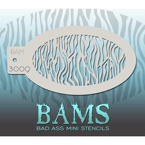 Bad Ass Small Zebra Mini Stencil BAM3009