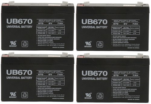 

Power Patrol SLA0925 Replacement Battery 6V 7Ah - 4 Pack