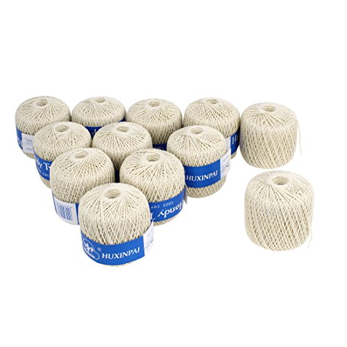 

Cotton Packaging Tags Label Binding Sewing Twine 99M Long 12PCS Beige