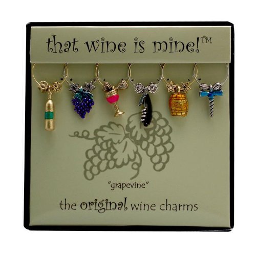 

Wine Things WT-1409P Grapevine Wine Charms, Painted