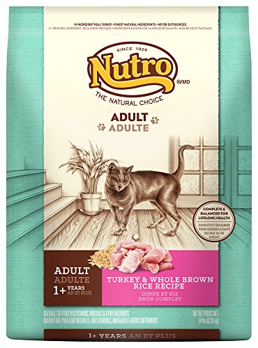 NUTRO Adult Cat Turkey and Whole Brown Rice Recipe 14 Pounds