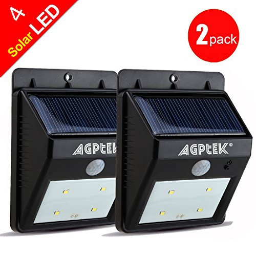

AGPtEK® Solar Powered Wireless LED Security Motion Sensor Light Outdoor Wall/Garden Lamp / Motion Sensor-Detector Activated with Dusk to Dawn Dark Sensing Auto On / Off Function for Patio, Deck, Yard, Garden, Home, Driveway, Stairs