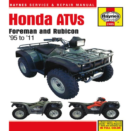 Honda ATVs: Foreman and Rubicon '95 to '11 by Editors of Haynes Manuals