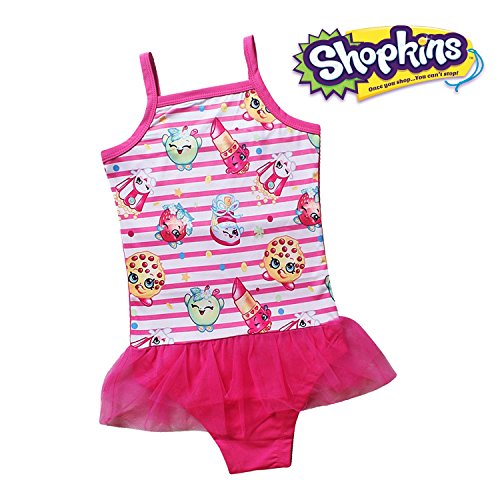 Shopkins One-Peice Pink TuTu Swimsuit (5-6 sz 120)