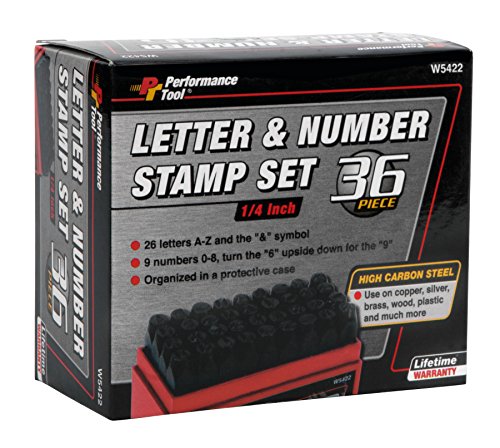 

Performance Tool W5422 1/4" Steel Letter/Number Stamp
