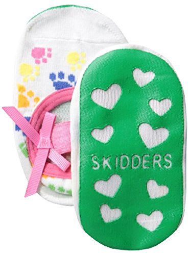 Skidders Mary Jane Paw Print Gripper Sock for Baby Girls