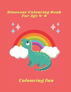 Dinosaur Colouring Book For Kids Aged 4 - 8 by Luv Books Publishing
