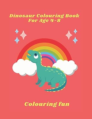 Dinosaur Colouring Book For Kids Aged 4 - 8
