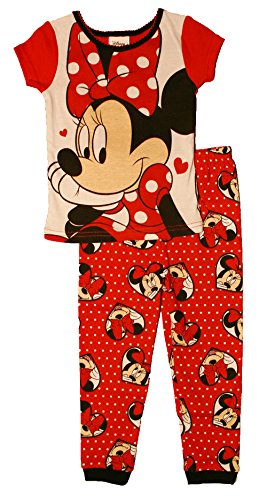 Disney Minnie Mouse Little Girls Cotton Pajama Set