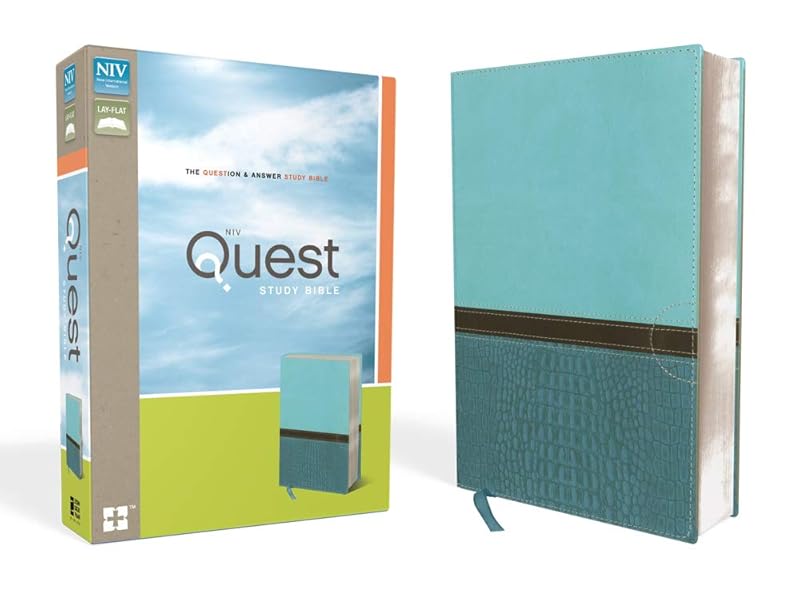 NIV, Quest Study Bible, Leathersoft, Teal: The Question and Answer Bible by Zondervan