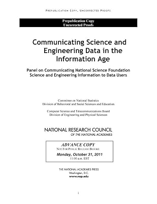 Communicating Science and Engineering Data in the Information Age