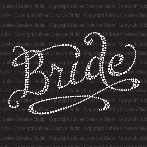 

Romantic Bride Iron On Rhinestone T-Shirt Transfer