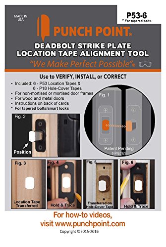 Algopix Similar Product 18 - Deadbolt Strike Plate Location Tape for