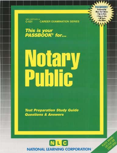Notary Public by National Learning Corporation.