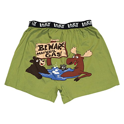 Lazy One Beware Natural Gas Boxer Shorts for Men