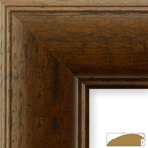 Craig Frames 80004 24 by 36-Inch Picture Frame, Smooth Wrap Finish, 3-Inch Wide, Dark Walnut Brown