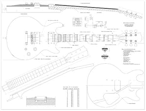 Amazon.com: Full Scale Plans for the Gibson Les Paul ... free download rg guitar wiring diagram 