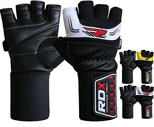 RDX Men's Leather Gym Weight Lifting Gloves 3.5