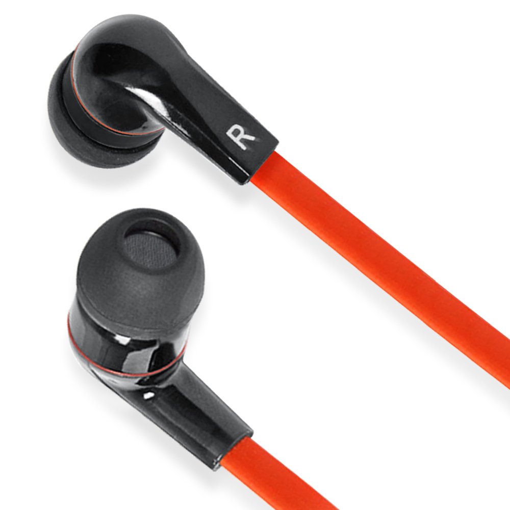 

Toptele Super Bass Flat Noodle Cable Premium Tangle Free Earbuds with Mic
