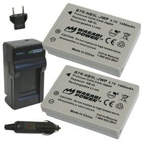 Wasabi Power Battery and Charger Kit for Canon NB-5L and Canon PowerShot S100, S110, SD700 IS, SD790 IS, SD800 IS, SD850 IS, SD870 IS, SD880 IS, SD890 IS, SD900 IS, SD950 IS, SD970 IS, SD990 IS, SX200 IS, SX210 IS, SX220 IS, SX230 HS