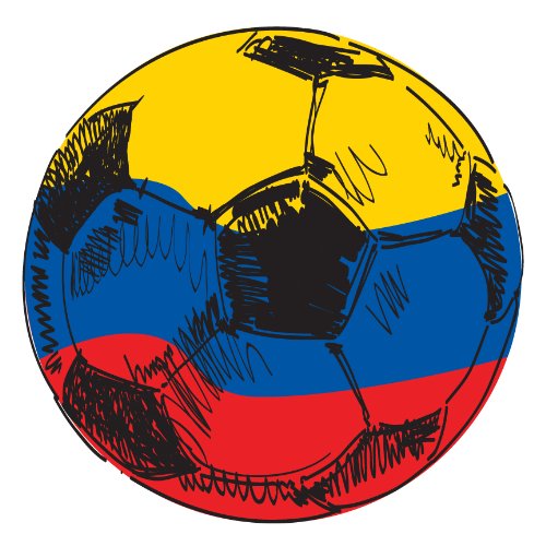 Colombia Flag Soccer Ball Sticker